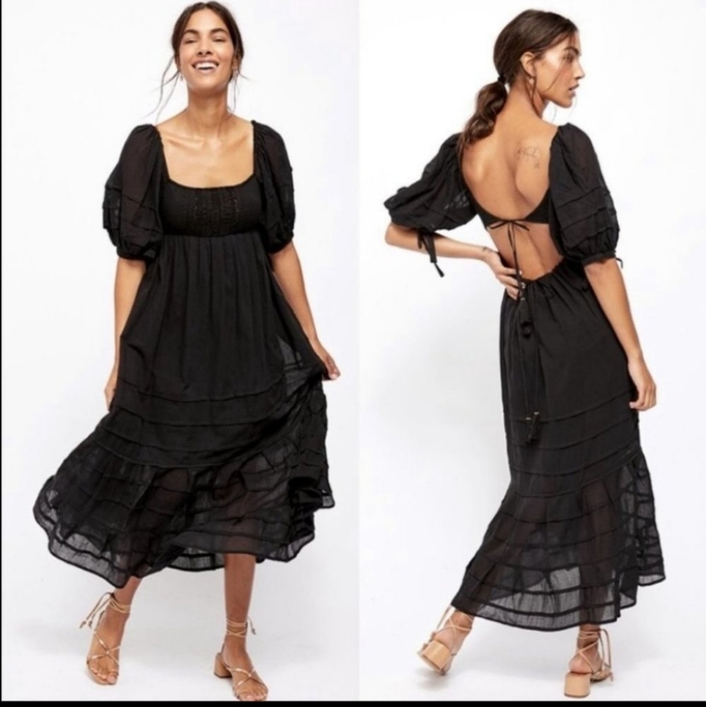 Free People Let's be Friends midi dress